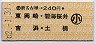 新名古屋→240円(東岡崎・碧海桜井・吉浜・土橋)・小児