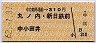 片道券・中京競馬場前→310円(丸ノ内・新日鉄前・中小田井)