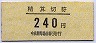 中京競馬場前駅・精算切符(240円)