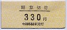 中京競馬場前駅・精算切符(330円)