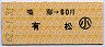 鳴海→60円(有松)・小児