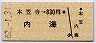 本笠寺→830円(内海)