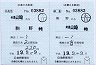 補充往復乗車券・○01駒野駅(美濃山崎ゆき・18.2印刷)