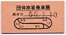 団体旅客乗車票(地図式・東京山手線内・昭和55年)