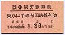 団体旅客乗車票(東京山手線内国鉄線有効・昭和62年)