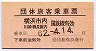 団体旅客乗車票★横浜市内・国鉄線有効(昭和62年)