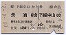 長浦から下総中山ゆき・A型往復券(昭和60年)