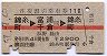 赤線1条★往復割引乗車券110(錦糸町→富浦・昭和57年)