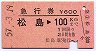 急行券★松島→100kmまで(昭和57年)