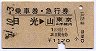 乗車券・急行券★日光→東京山手線内(昭和51年)