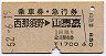乗車券・急行券★西那須野→東京山手線内(昭和52年)