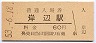 東海道本線・岸辺駅(60円券・昭和53年)