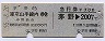 乗車券+急行券★茅野→東京山手線内(昭和55年)