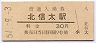 阪和線・北信太駅(30円券・昭和51年)