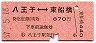 八王子⇔東船橋(昭和57年・870円)