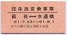 区間印刷★団体旅客乗車票(蘇我⇔水道橋・昭和61年)