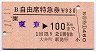 B自由席特急券(東京→100km・大井町発行)