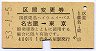 国鉄バス・緑地紋★区間変更券(名古屋→東京)