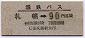 国鉄バス・青地紋★札幌→90円区間ゆき(昭和52年)