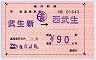 福井鉄道★補充片道乗車券(ふくいてつどう赤地紋)