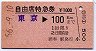 自由席特急券(補充)★東京→100kmまで(浦和駅発行)