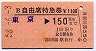 B自由席特急券(補充)★東京→150km(高田馬場駅発行)