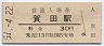 紀勢本線・賀田駅(30円券・昭和51年)