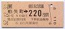 柏矢町→220円(昭和62年)