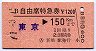 B自由席特急券★東京→150km(新橋駅発行)