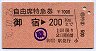 自由席特急券★御宿→200km(昭和52年)