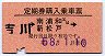 定期券購入乗車票(吉川→南浦和又は新松戸・昭和58年)