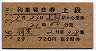 2等青★羽黒号・列車寝台券(昭和36年・上段)
