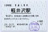 しなの鉄道・軽井沢駅(180円券・平成20年)
