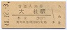 廃線★大社線・大社駅(30円券・昭和48年)6291