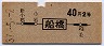 東京印刷・青地紋★船橋→2等40円(昭和37年)
