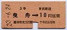東武★曳舟→3等10円(昭和33年)