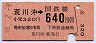 東京印刷★荒川沖→640円(昭和58年)