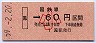 大阪印刷★鳳→60円(昭和59年・小児)