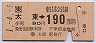 太東→190円(平成元年)