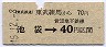 東武・営団連絡★東武練馬から池袋→40円(昭和45年)