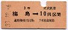 東武★梅島→3等10円(昭和33年)