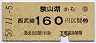 西武・改称駅★狭山湖→160円(昭和50年)