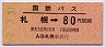 国鉄バス★札幌→80円(昭和62年)
