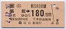 (ム)庭坂→180円(平成2年)