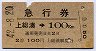 急行券・2等青★上総湊→100kmまで(昭和42年)