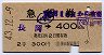 急行券・2等青・発駅補充★長岡→400kmまで(昭和43年)
