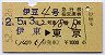 伊豆4号・急行指定席券(伊東→東京・昭和52年)