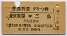 普通列車グリーン券★東京電環→三島(昭和47年)