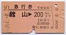 急行券・三角矢印★館山→200kmまで(昭和54年)