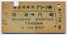 普通列車用グリーン券★田浦→川崎(昭和49年)